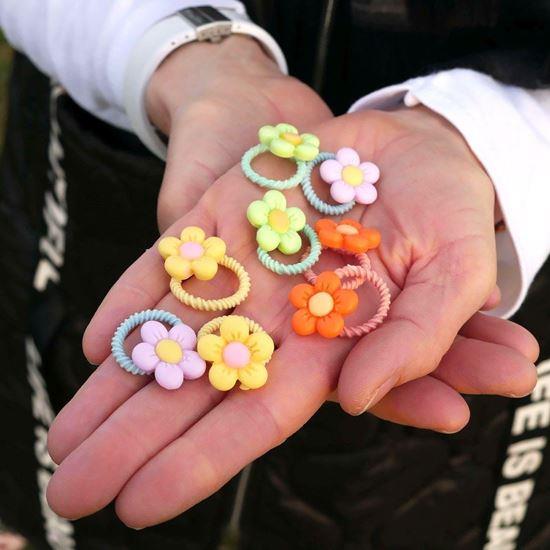 Obrázek z Dětské gumičky do vlasů 10 ks - kytičky