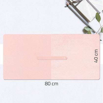Obrázek z Prémiová koženková podložka pod myš a klávesnici 80x40 cm - růžová