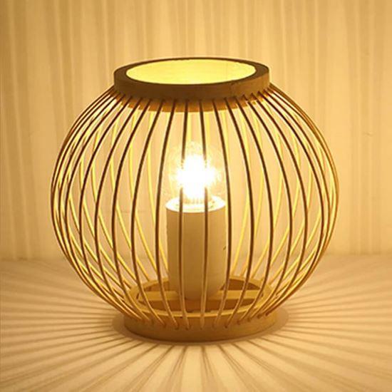 Obrázek z Bambusová stolní lampa s LED žárovkou