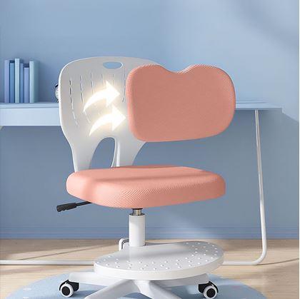Obrázek z Dětská rostoucí otočná židle k psacímu stolu - světle růžová