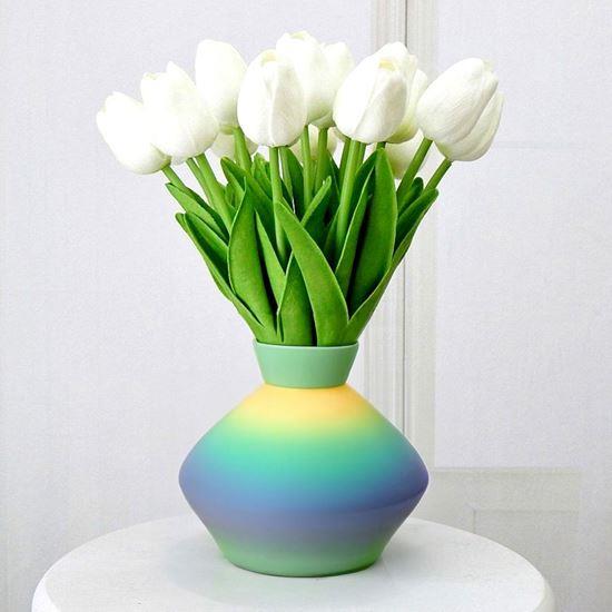 Obrázek z Umělé tulipány 10 ks - bílé