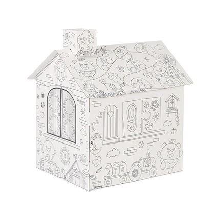 Obrázek z Dětský domeček k vybarvení s fixy 60,5 x 48 x 70 cm