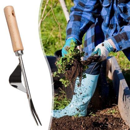 Obrázek z Vypichovač plevele s kolébkou a dřevěnou rukojetí