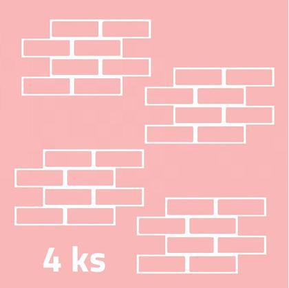 Obrázek z Šablony na zeď 4 ks - cihly