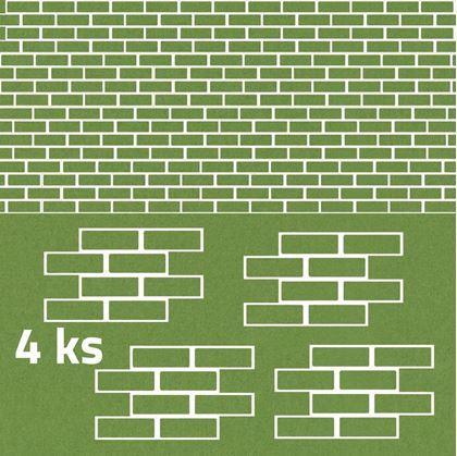 Obrázek z Šablony na zeď 4 ks - cihly