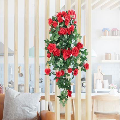 Obrázek z Umělá převislá květina 90 cm - červená