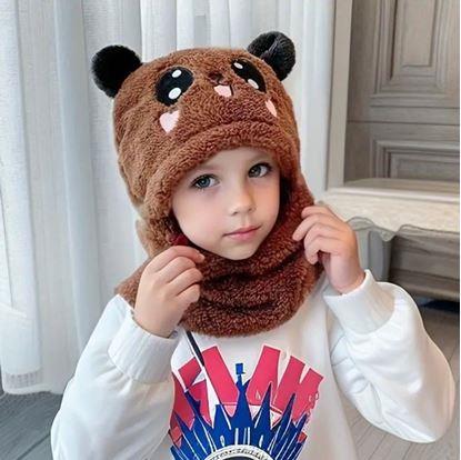 Obrázek Čepice s nákrčníkem medvídek s ušima