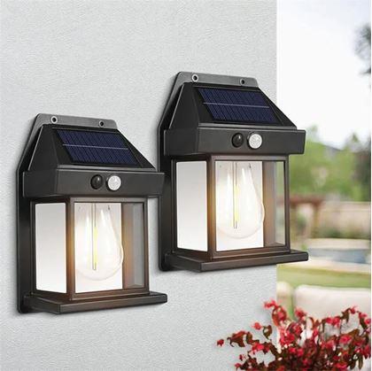 Obrázek z Nástěnná solární lampa se senzorem 