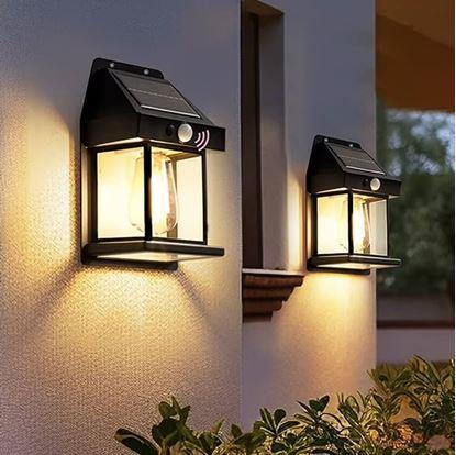 Obrázek Nástěnná solární lampa se senzorem 