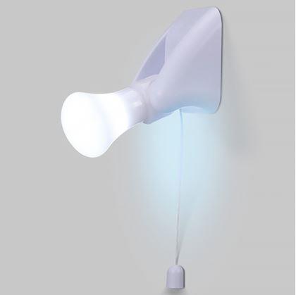 Obrázek z Nástěnná LED lampička k posteli se šňůrkovým vypínačem