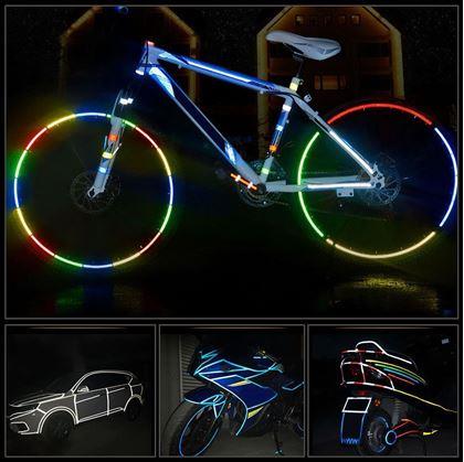 Obrázek z Samolepící reflexní páska na kolo - červená 8 m