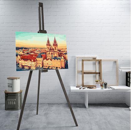 Obrázek z Malování podle čísel, vypnuté plátno na rám - Staroměstské náměstí