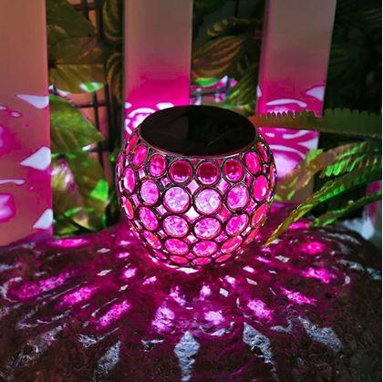 Obrázek z Barevná solární lampa - růžová