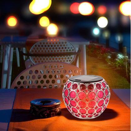 Obrázek z Barevná solární lampa - růžová