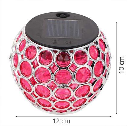 Obrázek z Barevná solární lampa - růžová
