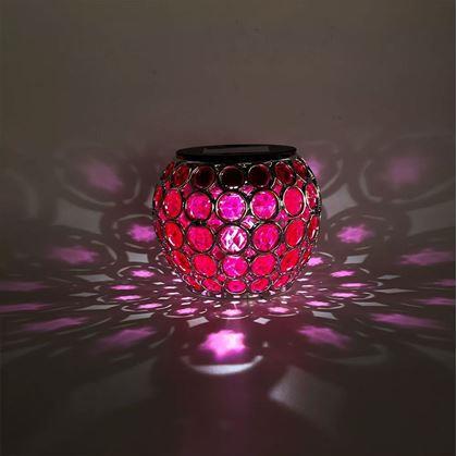 Obrázek z Barevná solární lampa - růžová