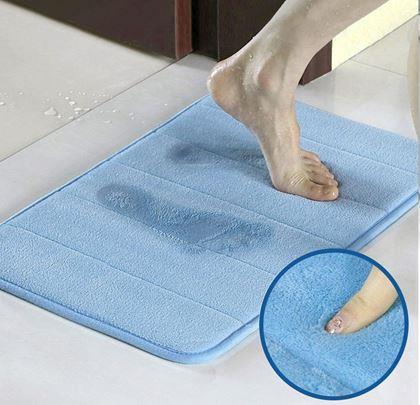 Obrázek z Protiskluzová koupelnová předložka 40 x 60 cm - modrá