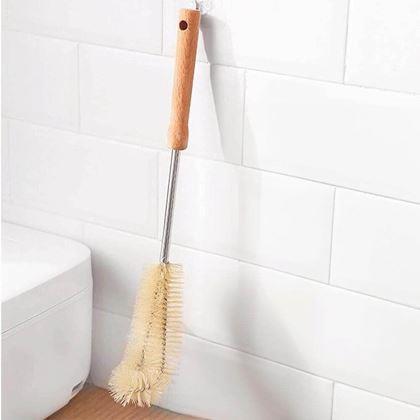 Obrázek z Čistící kartáč na lahve s dřevěnou rukojetí