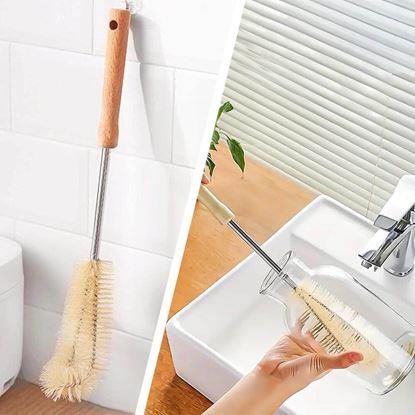 Obrázek Čistící kartáč na lahve s dřevěnou rukojetí