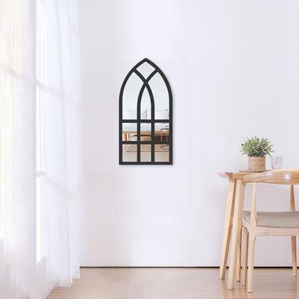 Obrázek z Nástěnné nalepovací zrcadlo ve tvaru okna 44x22 cm