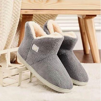 Obrázek z Vysoké zateplené papuče s kožíškem - 37-39