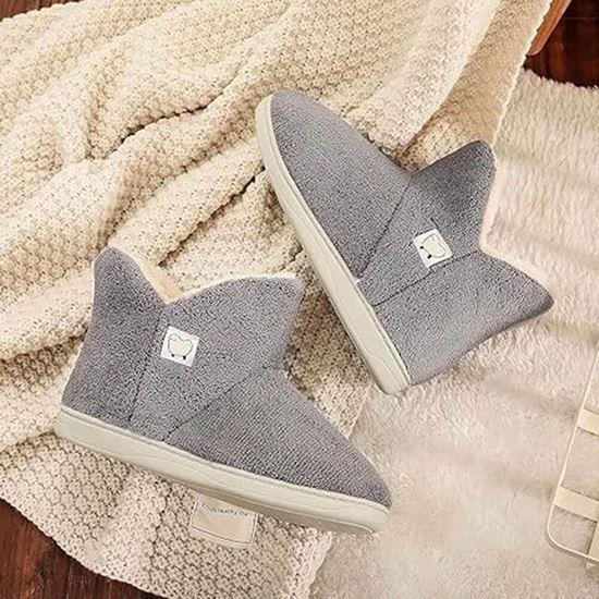 Obrázek z Vysoké zateplené papuče s kožíškem - 40-42