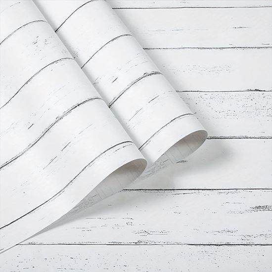 Obrázek z Samolepicí tapeta 200x45 cm - bílé dřevo