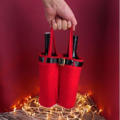 Obrázek Vánoční taška na víno - Santa Claus