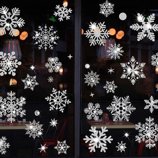 Obrázek z Nálepky na okno - sněhové vločky 52 ks - stříbrné