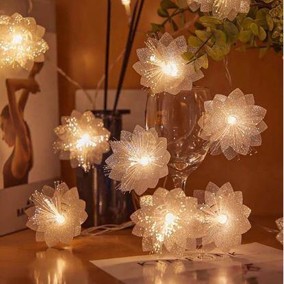 Obrázek LED světelný řetěz - květy