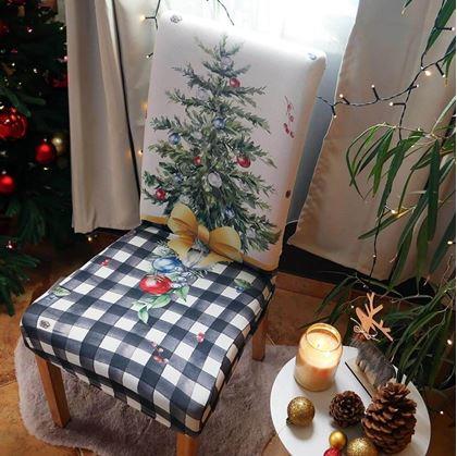 Obrázek z Potah na židli s vánočním motivem - stromeček