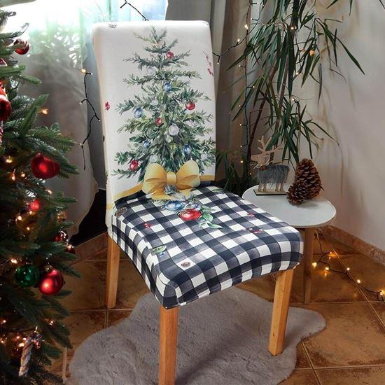 Obrázek z Potah na židli s vánočním motivem - stromeček