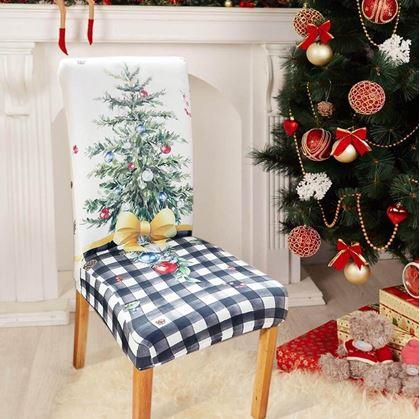 Obrázek z Potah na židli s vánočním motivem - stromeček