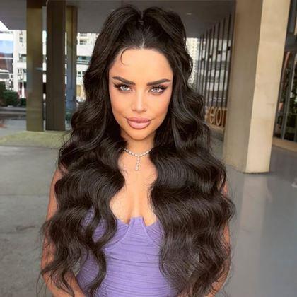 Obrázek z Příčesek do vlasů vlnitý culík 60 cm - tmavě hnědý