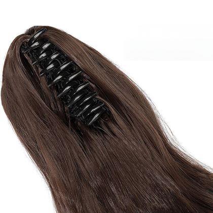 Obrázek z Příčesek do vlasů vlnitý culík 60 cm - tmavě hnědý