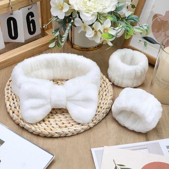 Obrázek z Kosmetická čelenka a náramky na mytí obličeje