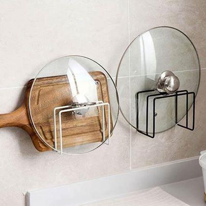 Obrázek z Nalepovací držák na prkénka a pokličky, 2 přihrádky