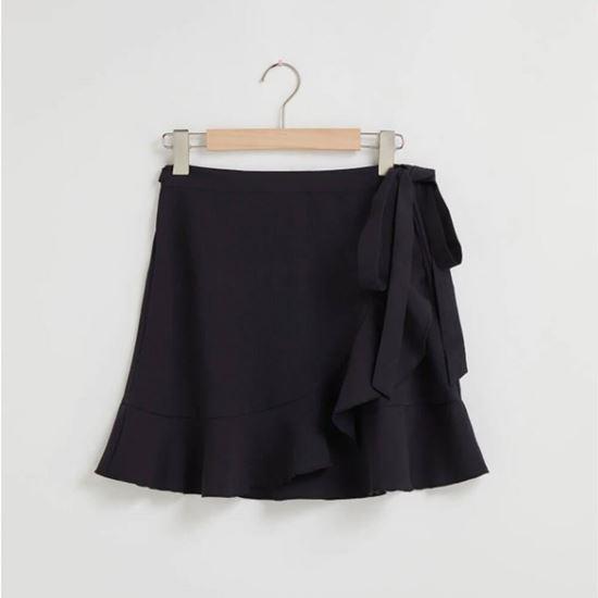 Obrázek z Krátká zavinovací sukně - černá