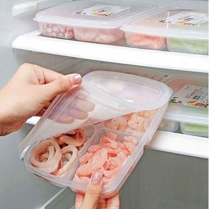 Obrázek z Dělená dóza na potraviny se 4 oddíly + víčko