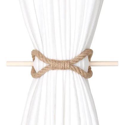 Obrázek z Dekorativní spona na závěs lano - hnědé