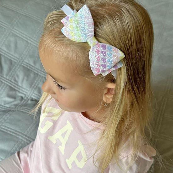 Obrázek z Třpytivá čelenka s mašlí - srdíčková