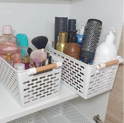Obrázek z Úložný box s úchytkami - bílý