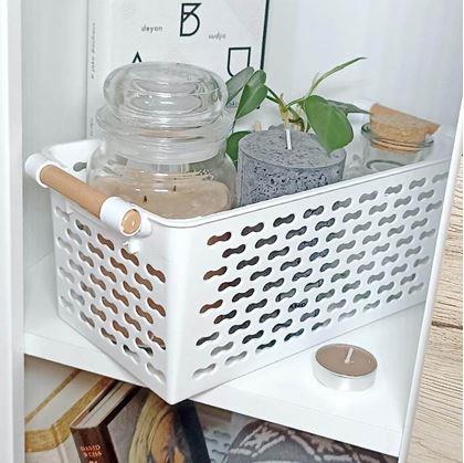 Obrázek z Úložný box s úchytkami - bílý