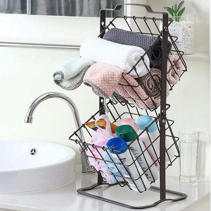 Obrázek z Dvoupatrový kovový košík 45 cm