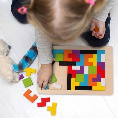 Obrázek Dřevěné puzzle - tvary