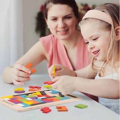 Obrázek Dřevěné puzzle - tvary