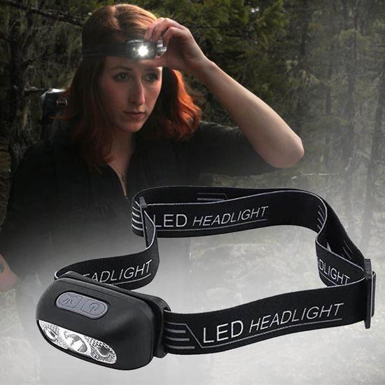 Obrázek z LED čelovka se senzorem pohybu
