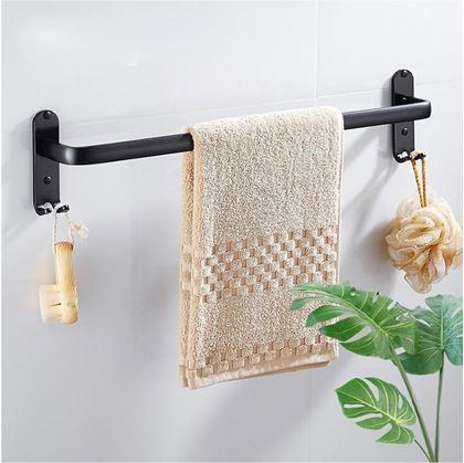 Obrázek z Kovový nalepovací věšák na ručník, s háčky