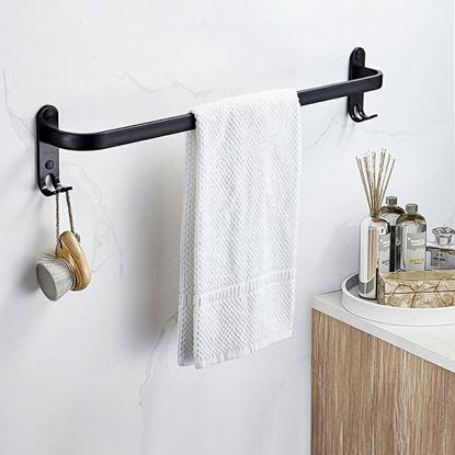 Obrázek Kovový nalepovací věšák na ručník, s háčky