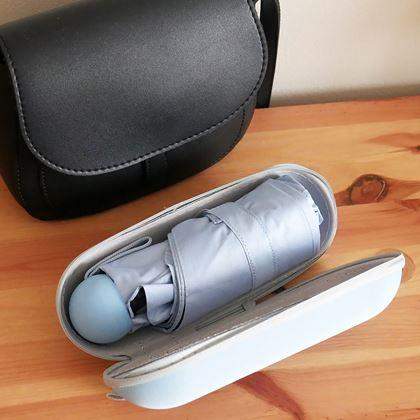 Obrázek z Mini skládací deštník s pouzdrem - modrý